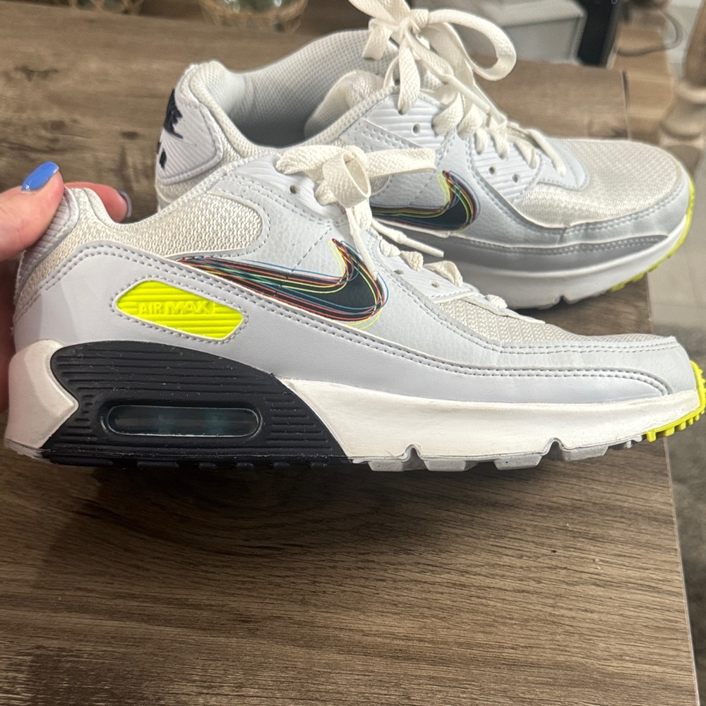 Nike Air Max White with Neon and Black Accents
